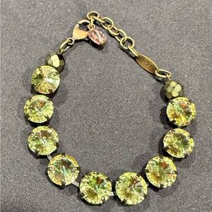 Sabika Gold and Yellow Bracelet with Vibrant Gemstones